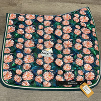 Dressage Saddle Pad, 2x Piping "Floral" *new