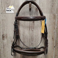 Rsd/Padded Monocrown Bridle, Wide - FS Browband & Noseband, chin pad *new