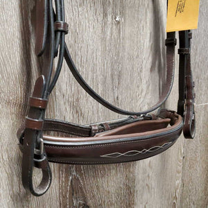 Rsd/Padded Monocrown Bridle, Wide - FS Browband & Noseband, chin pad *new