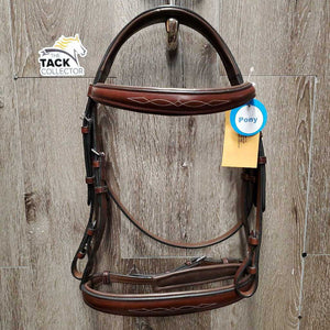 Rsd/Padded Monocrown Bridle, Wide - FS Browband & Noseband, chin pad *new