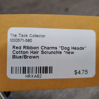 "Dog Heads" Cotton Hair Scrunchie *new
