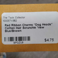 "Dog Heads" Cotton Hair Scrunchie *new
