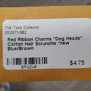 "Dog Heads" Cotton Hair Scrunchie *new