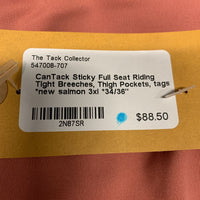 Sticky Full Seat Riding Tight Breeches, Thigh Pockets, tags *new
