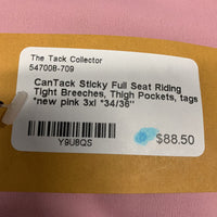Sticky Full Seat Riding Tight Breeches, Thigh Pockets, tags *new
