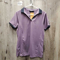 SS V Neck Polo Shirt *vgc, stains, mnr pulled pit seam
