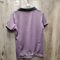 SS V Neck Polo Shirt *vgc, stains, mnr pulled pit seam
