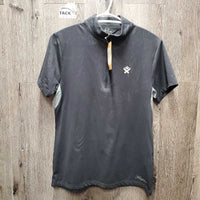 SS Polo Sun Shirt, 1/2 zip up, mesh pits *vgc, hairy, puckered?stretched mesh
