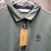 SS Polo Shirt, 1/3 button up *vgc, stains, pulled pit seams
