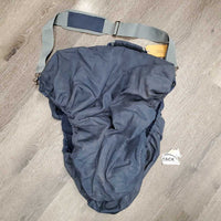 Nylon & Fleece Jump Saddle Cover - Carry Bag, Shoulder Strap *gc, dirty/dusty, hair, faded, older