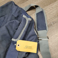 Nylon & Fleece Jump Saddle Cover - Carry Bag, Shoulder Strap *gc, dirty/dusty, hair, faded, older
