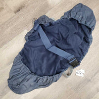 Nylon & Fleece Jump Saddle Cover - Carry Bag, Shoulder Strap *gc, dirty/dusty, hair, faded, older
