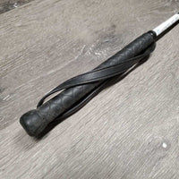 Riding Crop - Whip, handle, Wide flapper *vgc, mnr dirt, scraped edges, stains, faded
