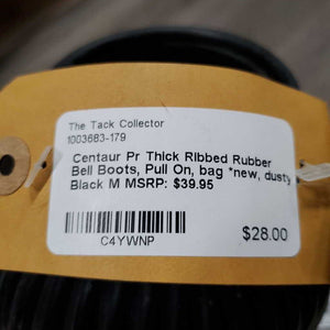 Pr Thick Ribbed Rubber Bell Boots, Pull On, bag *new, dusty