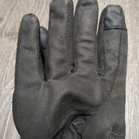 Pr Winter Riding Gloves *gc, dirty, stained, unstitched seam, rubs
