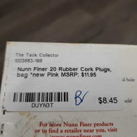 20 Rubber Cork Plugs, bag *new
