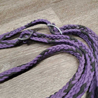 Braided Nylon Roping Rein, quick clip ends *xc
