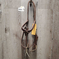 Narrow Leather Headstall, laces *vgc, mnr dirt, scraped edges, v.small throatlatch holes
