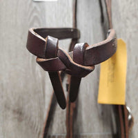 Narrow Leather Headstall, laces *vgc, mnr dirt, scraped edges, v.small throatlatch holes
