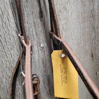 Narrow Leather Headstall, laces *vgc, mnr dirt, scraped edges, v.small throatlatch holes
