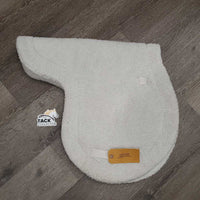 Fitted Fleece Hunter Pad *gc, clean, mnr stains, hair, dingy, clumpy fleece, cut tabs
