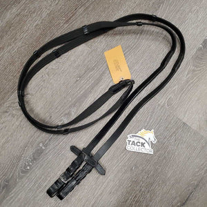 Cotton Web Reins, finger stoppers, buckles *xc, clean, stiff, dry