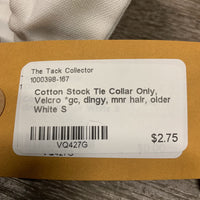 Cotton Stock Tie Collar Only, Velcro *gc, dingy, mnr hair, older
