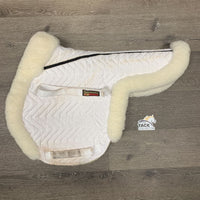 Quilt Wool Fleece Rolled Edge Fitted Hunter Pad *vgc, clean, mnr stains, hair, binding pills
