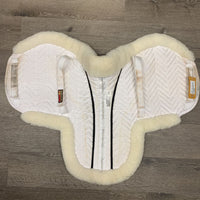 Quilt Wool Fleece Rolled Edge Fitted Hunter Pad *vgc, clean, mnr stains, hair, binding pills
