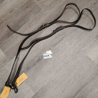 Pr v.Thick Full Leather Side Reins *fair, chewed, older, film, peeled, xholes
