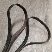 Pr v.Thick Full Leather Side Reins *fair, chewed, older, film, peeled, xholes
