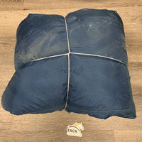 Med Winter Blanket, 0 legs/tail *gc, 0 wpf, faded, mnr dirt, repairs, snags, stains, threads, rust, pills
