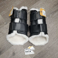 Pr Closed Boots, velcro, Fleece *gc, clean, mnr clumpy, rubs, stains & hairy velcro
