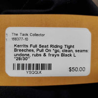 Full Seat Riding Tight Breeches, Pull On *gc, clean, seams: undone, rubs & frays
