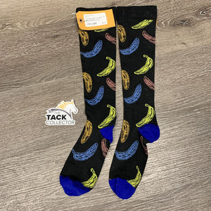 Pr Nylon Tall Socks "Bananas" *like new