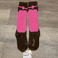 Pr Tall Socks "Western Boots" *gc, rubs, pills
