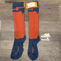 Pr Tall Socks "Western Boots" *xc, v.mnr rubs
