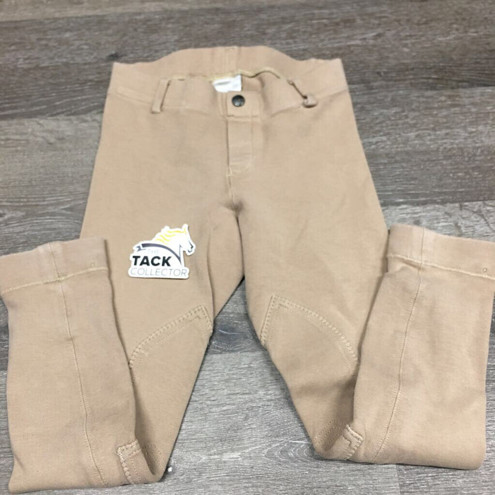 JUNIORS Hvy Cotton Euroseat Jodhpurs *gc, NO straps, stains, mnr faded edges, belt loop: unstitched & repaired