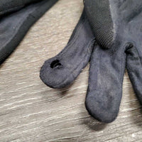 Pr JUNIORS Cloth Gloves *fair,fingers: torn & holes, clean, faded, v.rubbed
