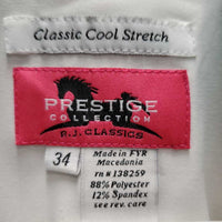 LS Show Shirt, attached snap collar *xc/vgc, rubs & pills, loose threads, mnr frayed thread holes
