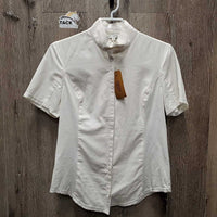 SS Show Shirt, attached snap collar *gc, rubs & pills, mnr stains & loose threads
