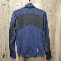 Light Jacket, mesh side, zipper *vgc, sm hole, zip: frayed taped edges, discolored?stained front, marks
