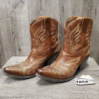 Pr Short Pointy Toe Western Boots *vgc, clean, mnr toe dings & scrapes
