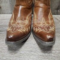 Pr Short Pointy Toe Western Boots *vgc, clean, mnr toe dings & scrapes
