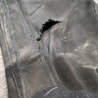 Pr Synthetic Half Chaps *fair, dirty, peeled, faded, unstitched edges, holes
