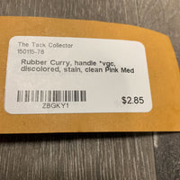 Rubber Curry, handle *vgc, discolored, stain, clean
