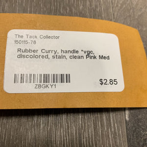 Rubber Curry, handle *vgc, discolored, stain, clean