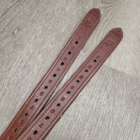 Pr Thick Lined Stirrup Leathers *gc, mnr dirt, rubs, extra holes, scraped/peeled edges
