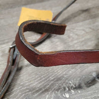 Leather Headstall, laces *NO Throat, vgc, clean, film, mnr edge scrapes & rubs
