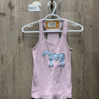 Pajama Set: Tank Top & Cotton Drawstring Pants *gc, wrinkled, faded, dingy, older
